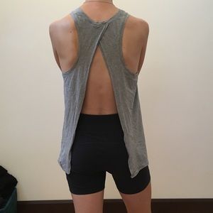 Lululemon grey back tie tank top